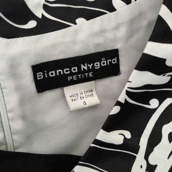 Bianca Nygard top / skirt. Black and White, size 4 petite - Picture 3 of 5